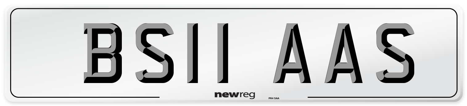 BS11 AAS Number Plate from New Reg